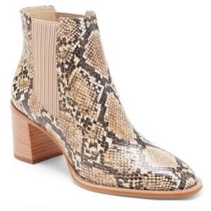 VINCE CAMUTO Jentilily Natural Snakeskin Leather Ankle Boots 8.5